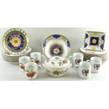 A Royal Worcester part dinner and tea service, decorated in Evesham pattern,