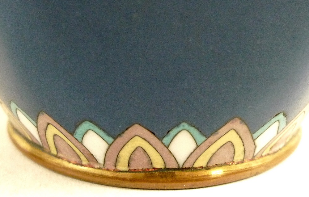 A pair of mid 20th century cloisonne vases, of hexagonal form, - Image 6 of 6