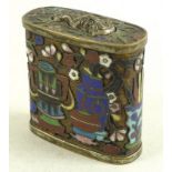 A Chinese cloisonne enamel box and cover, Qing Dynasty 18th / 19th century,