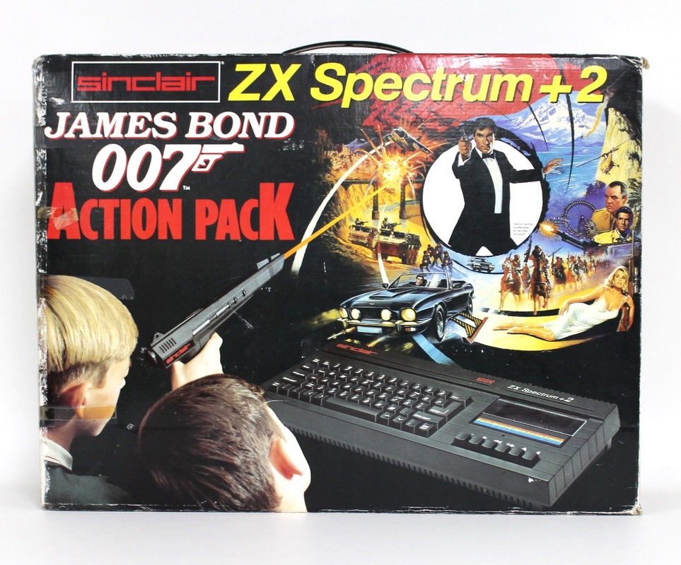 A boxed Sinclair ZX Spectrum +2 James Bond 007 Action Pack, The Living Daylights,