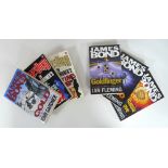 A group of James Bond paperback novels, including a set of the original fourteen Ian Fleming novels,