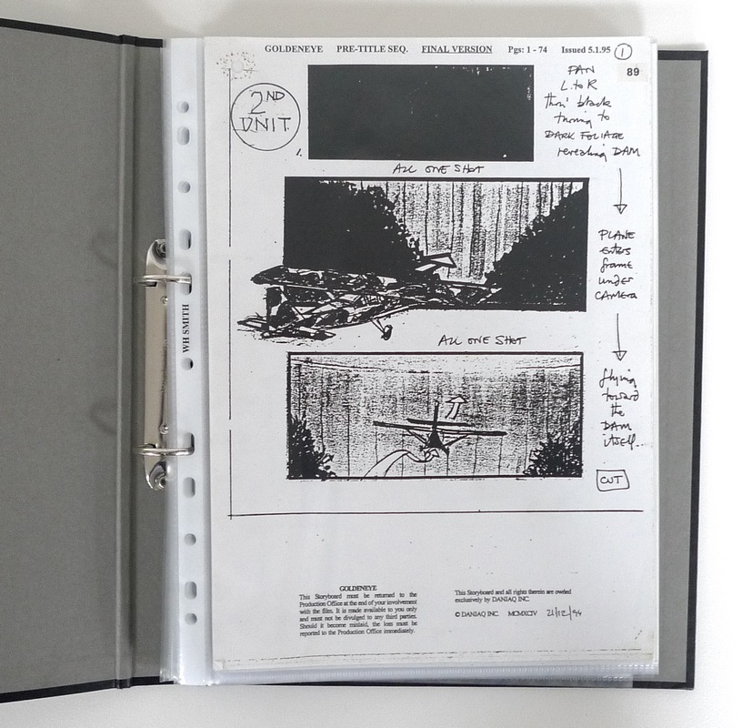 A copy of the storyboard for 'Goldeneye', 'Pre-Title Seq. - Image 2 of 4