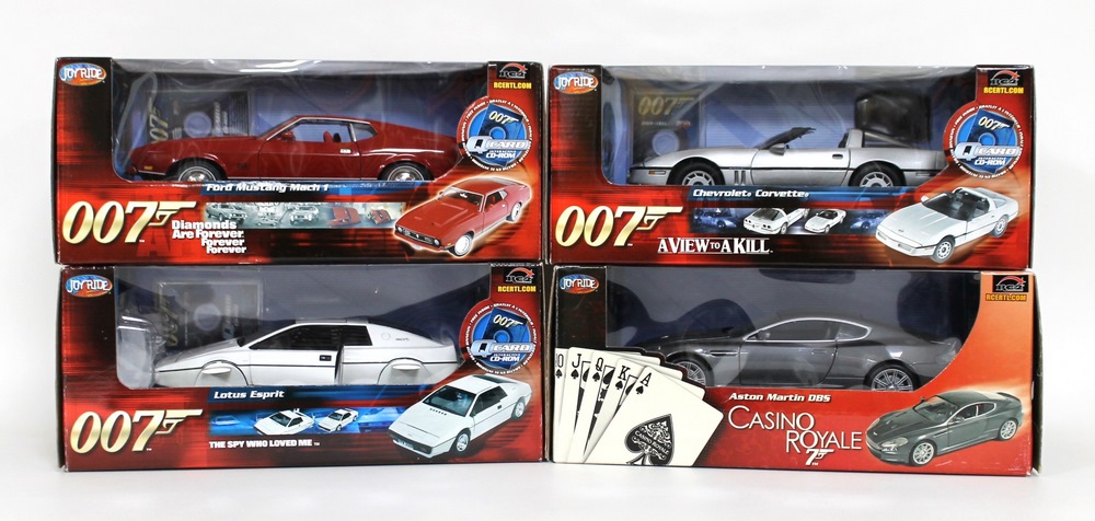 A group of four 1/18 scale die cast replica models, all boxed, by Joyride, RC2 Brands Inc,