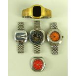 A collection of gentleman's wristwatches, including a Seiko automatic,