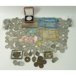 A large selection of British pre 1947 silver coins,