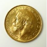 A George V gold sovereign, 1928, Pretoria, South Africa mint.