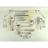 A canteen of silver plated cutlery by Walker and Hall,