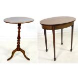 A Victorian mahogany occasional table, with oval tilt top,