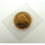 An Elizabeth II gold sovereign, 2002, Golden Jubilee limited edition of 100,000,