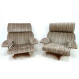 A pair of Danish G-Plan 'Housemaster' bent teak armchairs, circa 1970's,