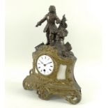 A 19th century French figural mantel clock,