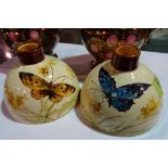 A pair of earthenware vases designed by Christopher Dresser, possibly Ault Pottery,