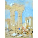 Hercules Brabazon Brabazon (1821-1906), Ruins of Temple of amon Karnak, Egypt, watercolour,