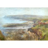 Alfred William Hunt (1830-1896), Robin Hoods Bay, North Yorkshire, watercolour, 25cm x 37cm.