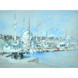 Hercules Brabazon Brabazon (1821-1906), A view of Constantinople, watercolour, signed with initials,