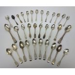 Silver, comprising; two double struck King's pattern dessert spoons, London 1829,