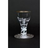 An opaque twist firing glass, circa 1760,