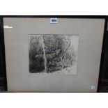 Lionel Edwards (1878-1966), 'Branches', charcoal, signed wih initials and indistinctly inscribed,