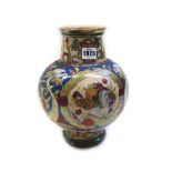 A Deruta style lustre vase, late 19th century,