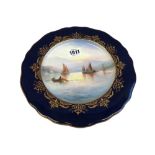 A Royal Worcester plate painted by Harry Davis, circa 1903,