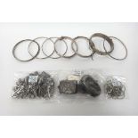 Mostly silver jewellery, comprising; two charm bracelets, three further bracelets,