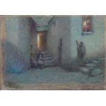 Herbert E. Butler (1861-1931), Polperro, dusk, watercolour, signed, unframed, 19cm x 26.5cm.