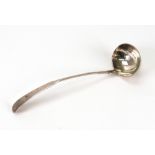 A George III Scottish silver fiddle pattern toddy ladle, William Jameson, Aberdeen, circa 1800,