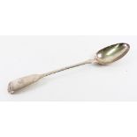 A Victorian fiddle pattern silver basting spoon, George W. Adams, London 1850, 4ozs, initialled.