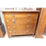 An Edwardian mahogany satinwood crossbanded boxwood and ebony strung chest,