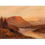 English School, late 19th/early 20th Century, A Scottish Landscape, oil on panel, 17.5 x 23.5cm.