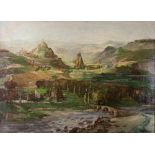 Willem Leendert Bruckman (Dutch, 1866-1928), A mountainous landscape,