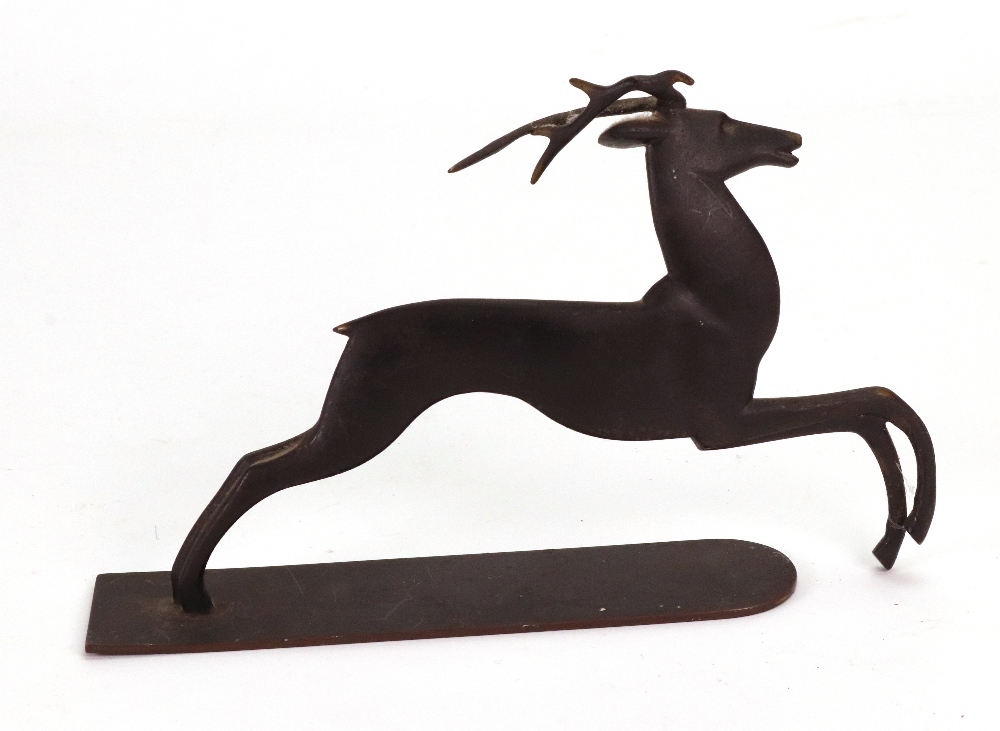 Richard Rohac (Austrian, 1906 1956), A bronze of a leaping stag, - Image 2 of 3