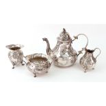 A Dutch silver pear shape teapot, Begeer Utrecht, 1910, in early 18th century style,