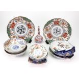 A group of Japanese Imari porcelain, Meiji period,