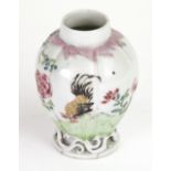 A Chinese famille rose tea canister, Qianlong, of lobed ovoid form,