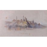 William W Gill (British, 1823-1894), Calton Hill, Edinburgh, signed and dated 'W W Gill,