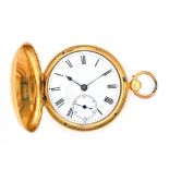 An Irish 18ct gold gentleman's hunter cased pocket watch, Breton & Sons, Cork, circa 1875,