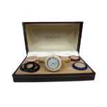 A Gucci gold plated lady's quartz bracelet watch,