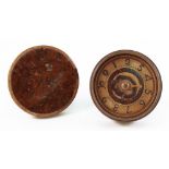 A late 19th century circular wooden cased shooting marker,