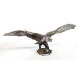 A Chromium plated car mascot, 1930's, cast as an eagle with outstretched wings, 33cm across.
