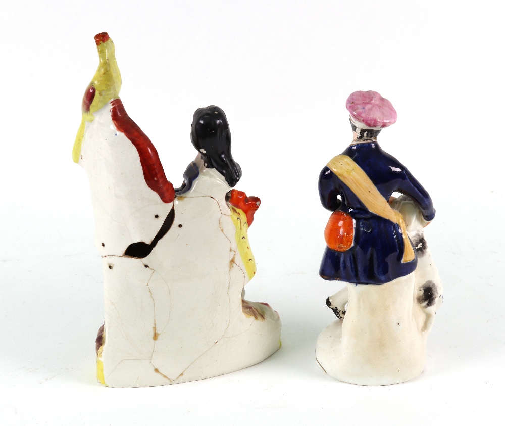 A collection of Victorian Staffordshire, Queen Victoria and Prince Albert seated, 14cm high, - Image 5 of 8