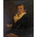 English School, 19th Century, Portrait of a gentleman, oil on canvas, 69.5 x 57.5cm.