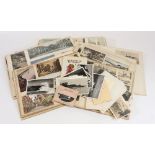 A large collection of vintage black and white photographs and postcards of the Middle East, Greece,