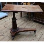 An early Victorian mahogany bed table,