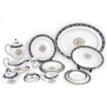 An extensive Wedgwood Runnymede pattern dinner and coffee service, 85 pieces,