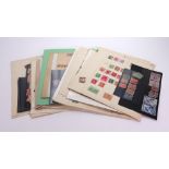 British Commonwealth remaindered collection of stamps, on leaves, stock cards and loose,