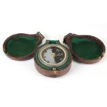 Singer's Patent: a plated drum cased combined compensated pocket barometer and compass,