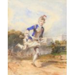 French School, late 18th/early 19th Century, A Prussian Runner, indistinctly signed,