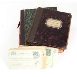 A collection of revenue stamps and postal stationery, cards and cut outs,