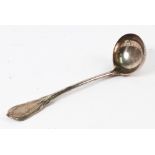A Victorian silver lily pattern sauce ladle, Martin Hall & Co, London 1875, double struck, 2ozs.